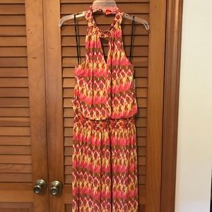 Printed Maxi Halter Dress
